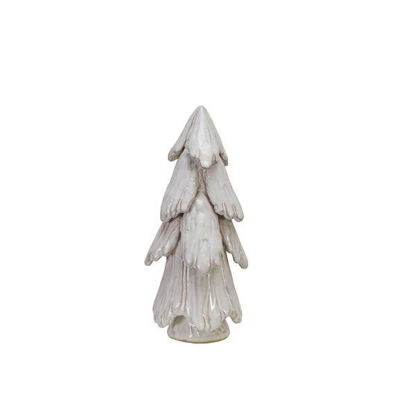 Handmade Stoneware Tree, Reactive Glaze, White (Each One Will Vary)