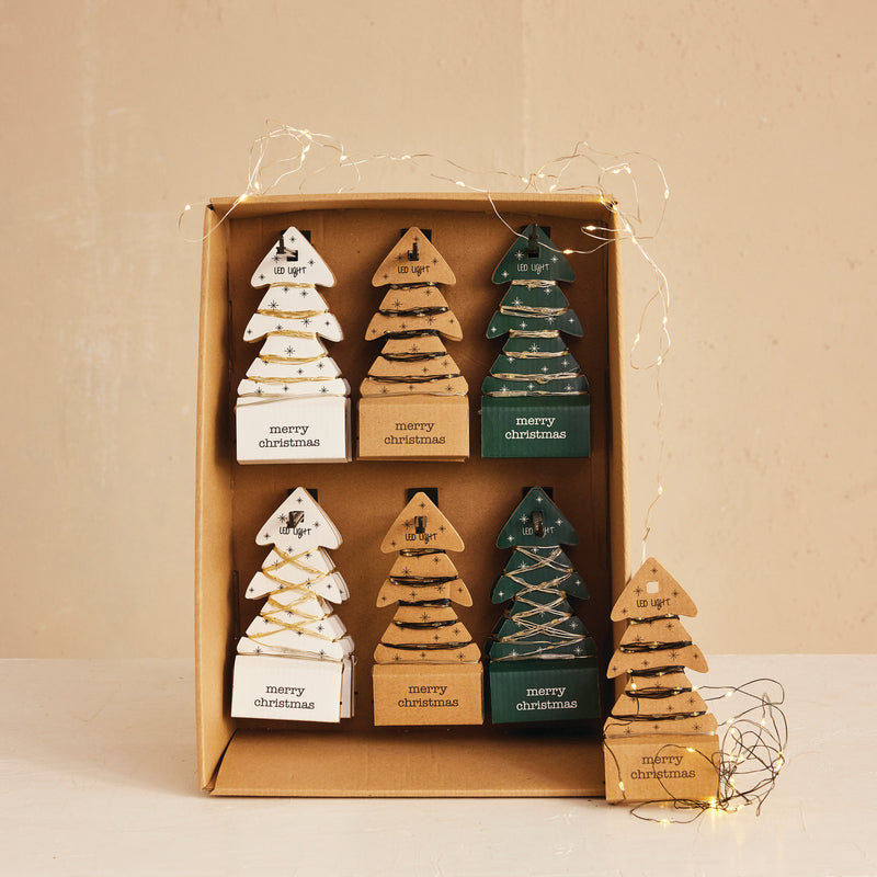 LED String Lights on Tree Shaped Card