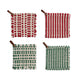 Cotton Crocheted Pot Holder with Leather Loop, 2 Colors, 2 Styles