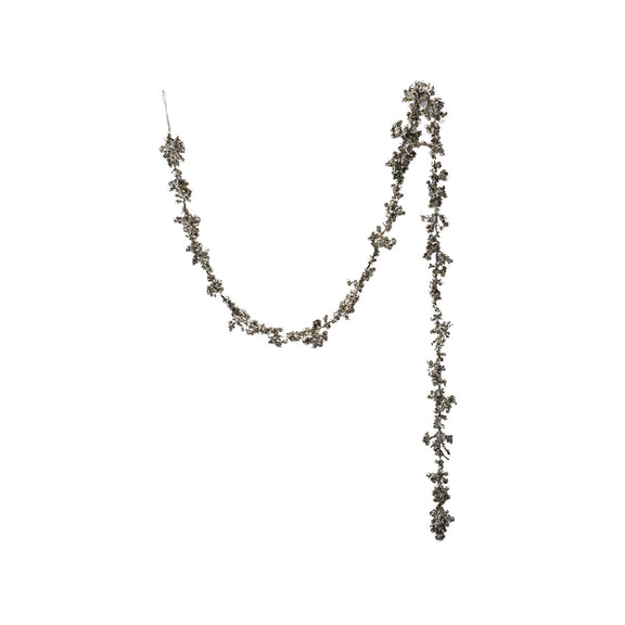 72"L x 2-3/4"H Foam Ball Garland with Glitter, Champagne Finish