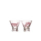 6 oz. Stemless Martini Glass with Pink Elephants, 2 Styles ©