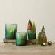Glass Votive Holder with Laser Etched Forrest