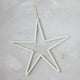 Oversized Metal & Faux Pearl Beaded Star Ornament