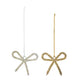 Glass Beaded Metal Bow Ornament