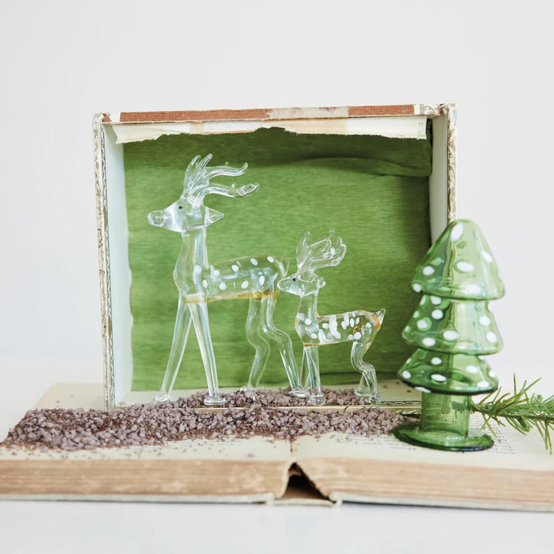 Hand-Blown Glass Deer