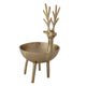 Cast Aluminum Deer Shaped Bowl, Gold Finish