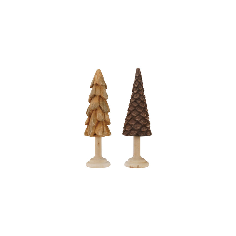 Carved Wood Tree, 2 Styles