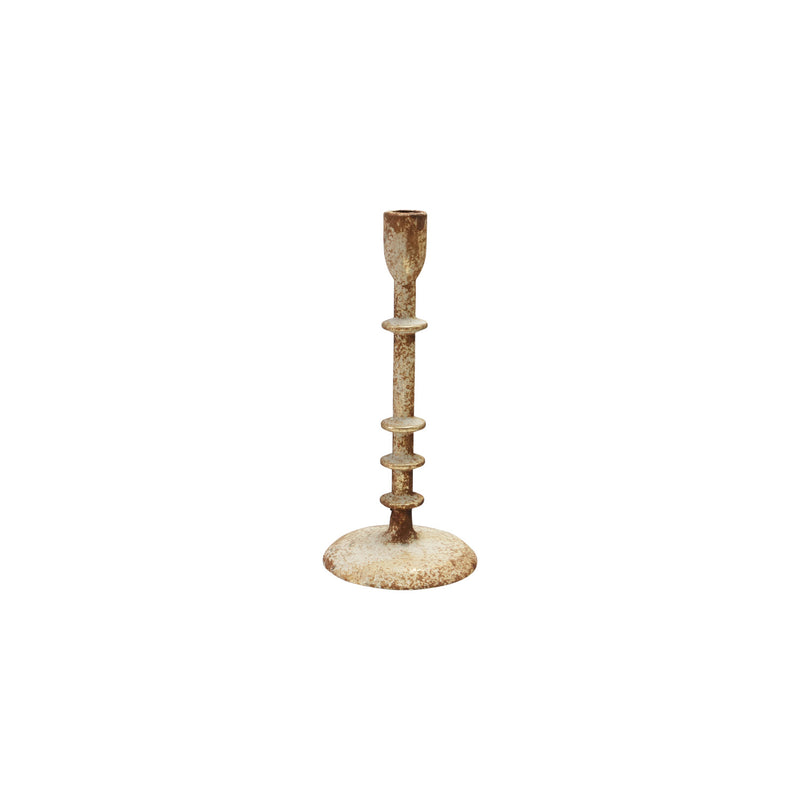 Metal Taper Holder, Distressed Gold Finish