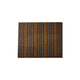 Fabric Faux Sherpa Throw with Stripes, Brown, Black & Yellow