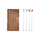 Stainless Steel Cocktail Stirrers with Hand-Blown Glass Holiday Icons, Boxed Set of 4