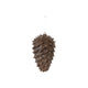 Resin Pinecone with Glitter, Brown