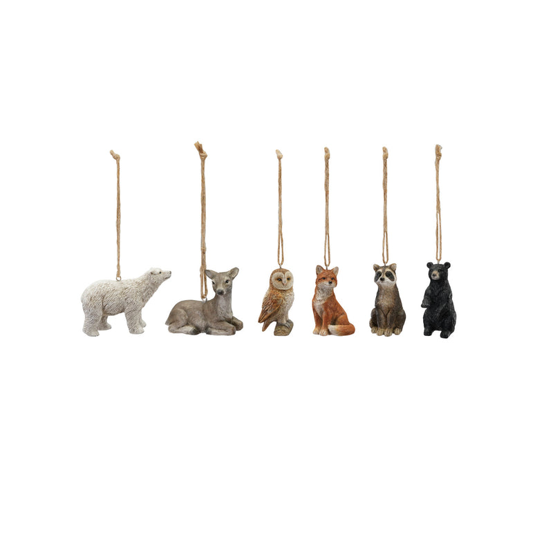 Resin Animal Ornament, 6 Styles