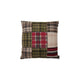 20" Square Fabric Flannel Pillow with Patchwork Plaid Pattern