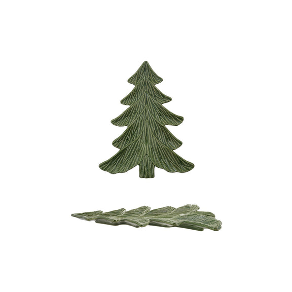 Ceramic Tree Shaped Platter, Green