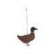Handmade Paper Mache Vintage Reproduction Mallard Ornament with Metal Wire Feet