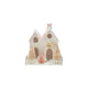 Paper House with Sisal Bottle Brush Trees, Glitter & LED Light (Batteries Included)