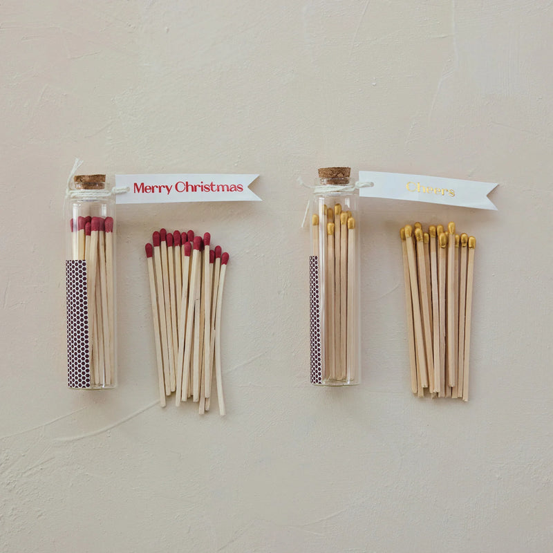 Glass Bottle Matchsticks with Cork