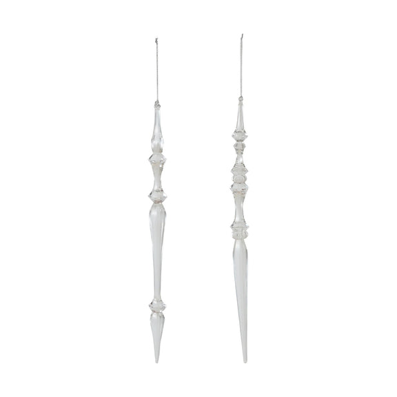 Acrylic Icicle Ornament, 2 Styles