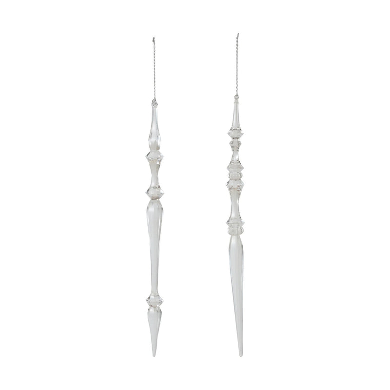 Acrylic Icicle Ornament, 2 Styles