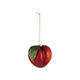 Hand-Painted Glass Peach Ornament with Glitter & Sugar