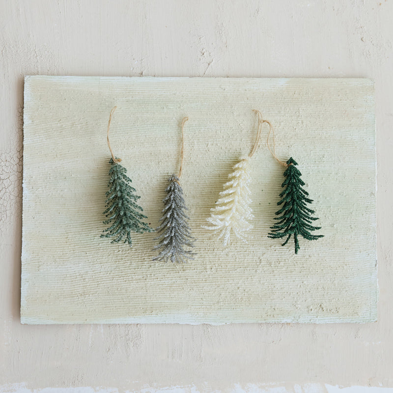 Piped Tree Ornament with Glitter