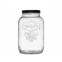 1 Gallon Glass Jar with Black Metal Lid - Greenhouse Home