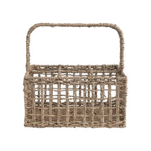 Hand-Woven Seagrass Caddy with Handle and 6 Sections - Greenhouse Home