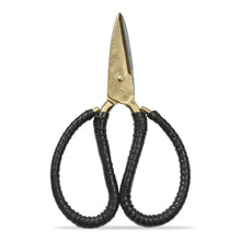 Leather Wrapped Forged Iron Scissors - Greenhouse Home