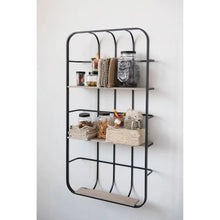 Metal Wall Shelf with 3 Wood Shelves - Greenhouse Home