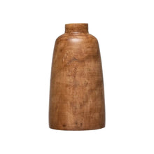 Paulownia Wood Vase, Walnut Stained Finish - Greenhouse Home