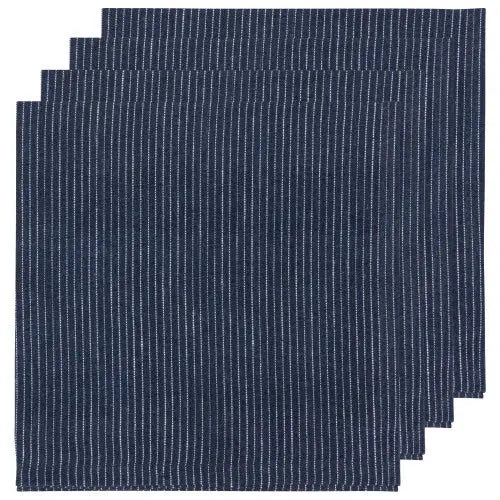 Pinstripe Linen Napkins - Greenhouse Home