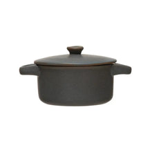 Stoneware Mini Baker with Lid, Reactive Glaze - Greenhouse Home