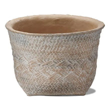 Tulum Cement Basket Planter - Greenhouse Home