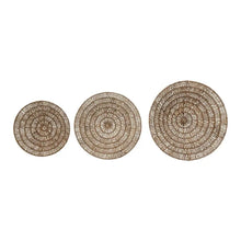 Woven Banana Bark Wall Décor, Set of 3 - Greenhouse Home