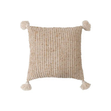 Woven Cotton Striped Pillow with Tassels - Greenhouse Home